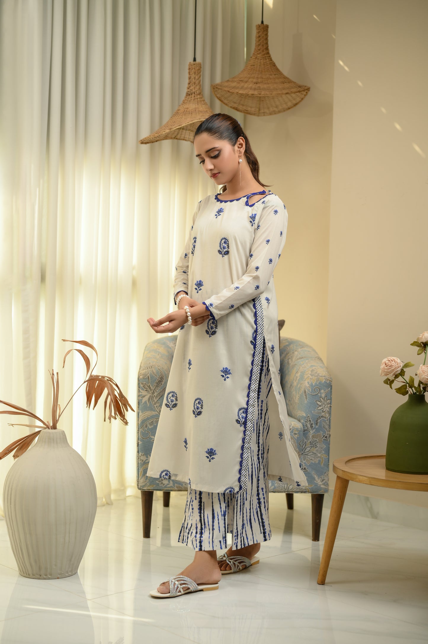 SERENITY-3 PIECE LAWN COTTON SUIT