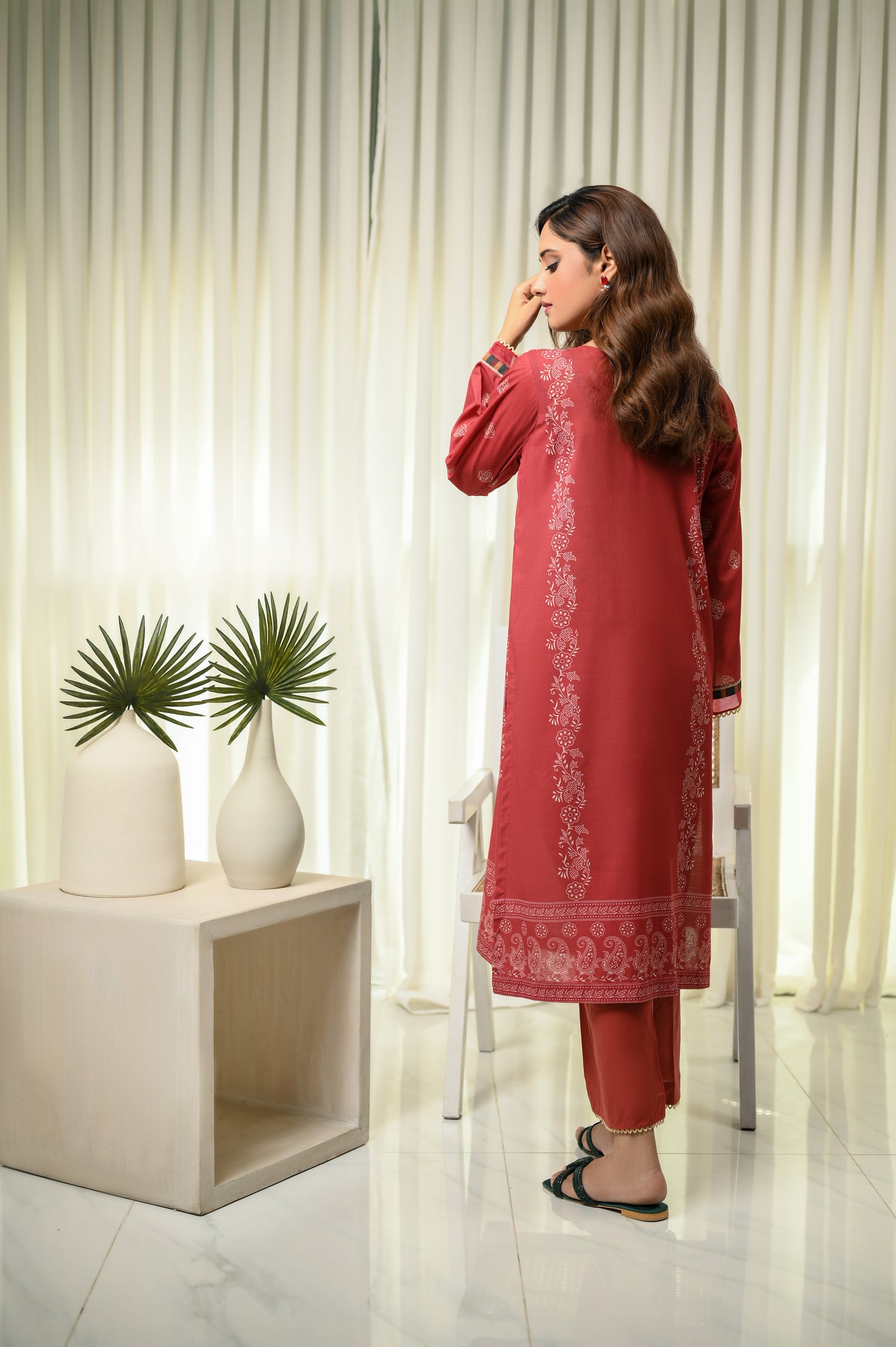 RUBY RUST-2 PIECE LAWN COTTON SUIT